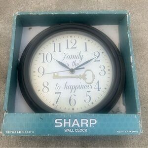 Black Wall Clock - Family Happiness Design